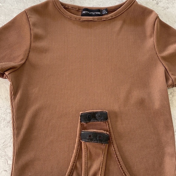PrettyLittleThing Brown Bodysuit - Picture 4 of 4